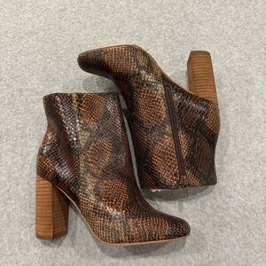 Zigi Soho Faux Snake Skin ankle boots